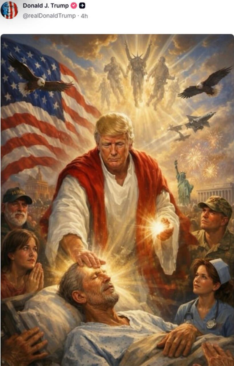 IMG-20260413-WA0048 ترامب ينشر صورته بهيئة المسيح تشعل الانتقادات!